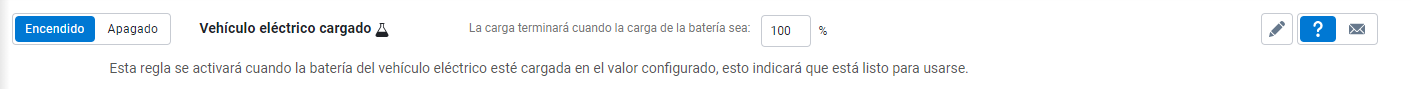 Vehículo eléctrico cargado